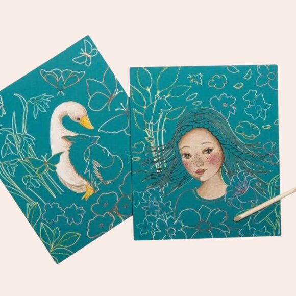 NWT! Scratch Art Cards by Moulin Roty - Picture 2 of 6